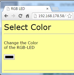 Die Webseite mit ColorPicker