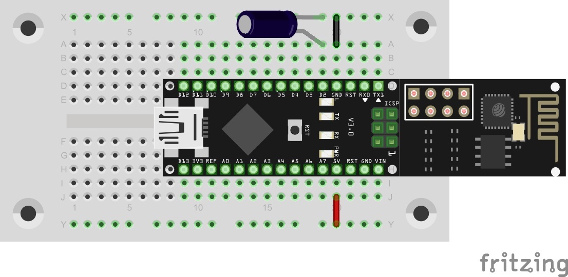 Aufbau mit Tiltsensor
